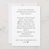 Cat Fish and Chips Party voor Londenaar Engels Kaart (Achterkant)