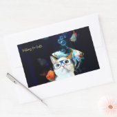 Cat Fish Sushi Humor Grappige Rechthoek Sticker (Envelop)