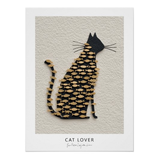 Cat & Fish v11 Perfect Poster (Voorkant)