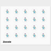 Cat Fitness Dumbbell Ronde Sticker (Vel)