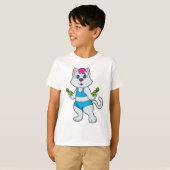 Cat Fitness Dumbbell T-shirt (Voorkant volledig)