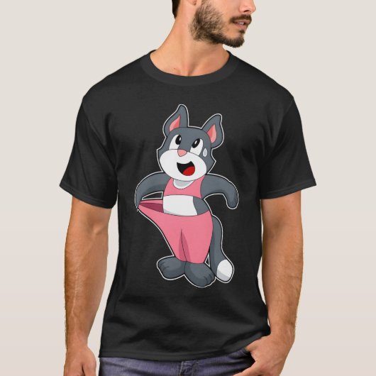 Cat Fitness retro T-shirt (Voorkant)