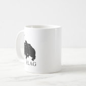 Cat Flag Funny Black Flag Koffiemok (Voorkant links)