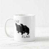 Cat Flag Funny Black Flag Koffiemok (Links)