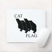 Cat Flag Funny Black Flag Muismat (Met muis)