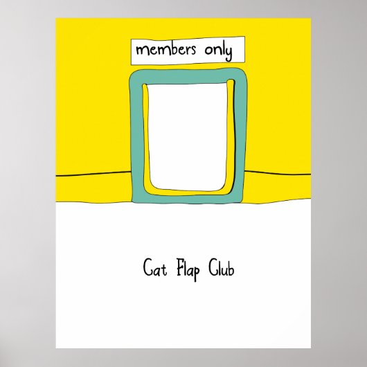 Cat Flap Club Cartoon Poster (Voorkant)