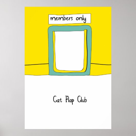Cat Flap Club Cartoon Poster (Voorkant)