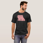 Cat Flipping Off Rude Animal Middle Finger  Ugly C T-shirt (Voorkant volledig)