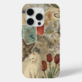 Cat Floral Collage Pattern – Cute Artistic Design Case-Mate iPhone Case (Achterkant)
