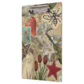 Cat Floral Collage Pattern – Cute Artistic Design Klembord (Links)