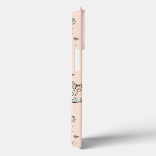 Cat Floral Fun Cute Reading roze Girly Case-Mate iPhone Case (Achterkant / Rechts)