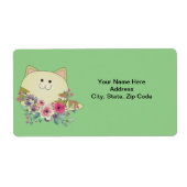 Cat Floral Labels (Voorkant)