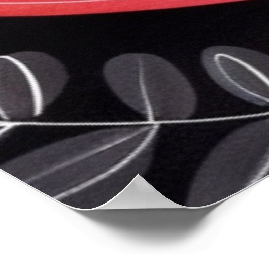 Cat. Floral roze Poster (Hoek)