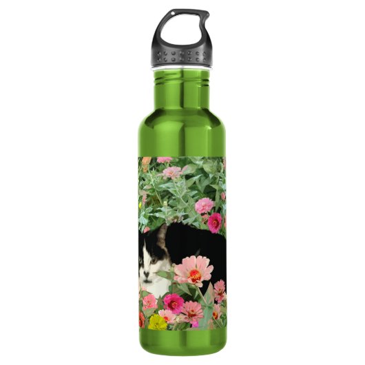 Cat Floral Waterfles (Voorkant)
