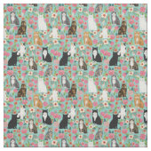 Cat Florals Fabric Stof (Swatch)
