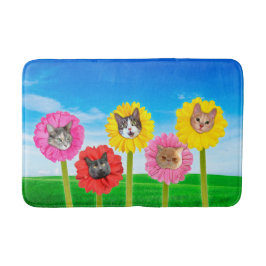 "Cat Flower" Garden LOL Funny Bath Mat