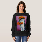 Cat Flower Natural Flower Garden Cat Love Cat  2 Trui (Voorkant volledig)
