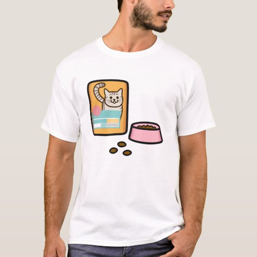 Cat Food in Japanese Kanji T-shirt (Voorkant)