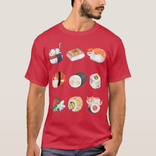 Cat food sushi roller, animefilm minnaar, grappig t-shirt