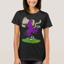 Cat Football player American football T-shirt