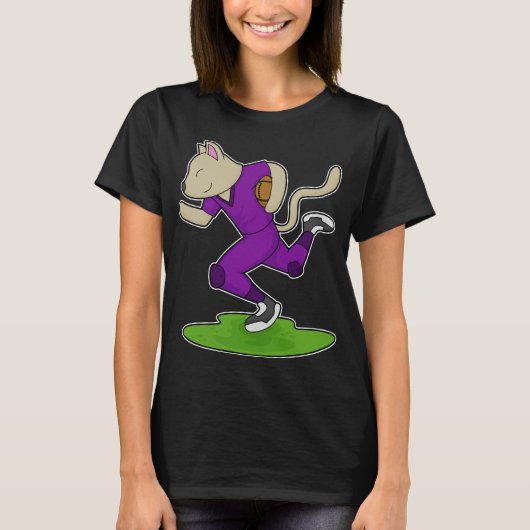 Cat Football player American football T-shirt (Voorkant)