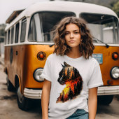 Cat & Forest dubbele belichting T-shirt