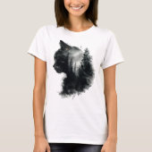 Cat & Forest dubbele belichting T-shirt (Voorkant)