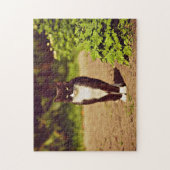 Cat-foto Cat Cute Black en White Tuxedo Cat Legpuzzel (Verticaal)