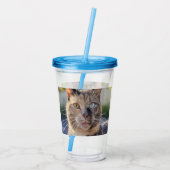 Cat foto toevoegen Aanpassen Acryl Drinkbeker (Achterkant)