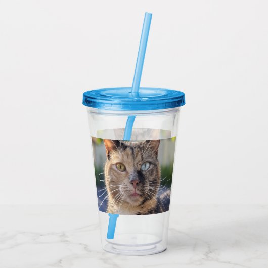 Cat foto toevoegen Aanpassen Acryl Drinkbeker (Achterkant)