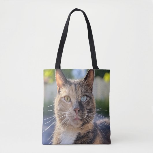 Cat foto toevoegen Aanpassen Tote Bag (Voorkant)