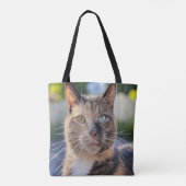 Cat foto toevoegen Aanpassen Tote Bag (Achterkant)