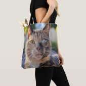 Cat foto toevoegen Aanpassen Tote Bag (Dichtbij)