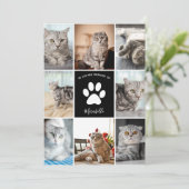 Cat fotocollage in Loving Memory Custom Kaart (Staand voorkant)