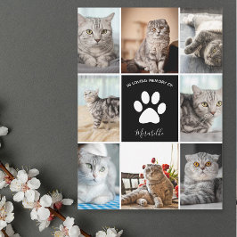 Cat fotocollage in Loving Memory Custom Kaart
