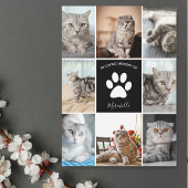 Cat fotocollage in Loving Memory Custom Kaart