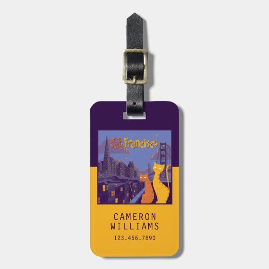 Cat Francisco Bagagelabel (Voorkant verticaal)