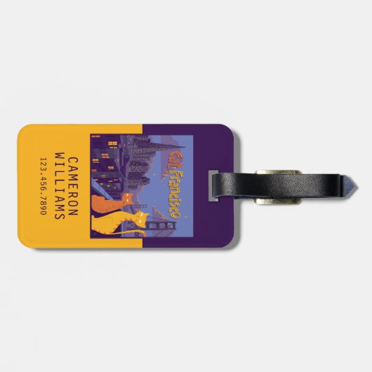 Cat Francisco Bagagelabel (Achterkant horizontaal)