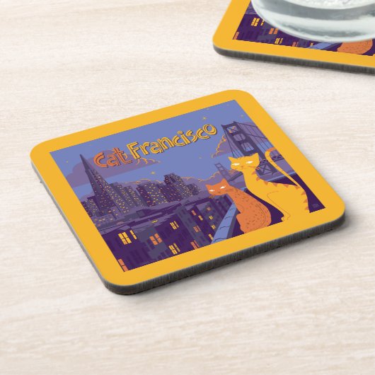 Cat Francisco Bier Onderzetter (Linkerzijde)