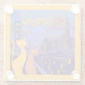 Cat Francisco Glazen Onderzetter (Achterkant)