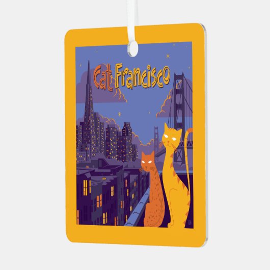 Cat Francisco Metalen Ornament (Voorkant links)