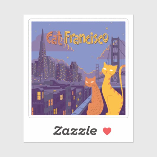 Cat Francisco Sticker (Vel)
