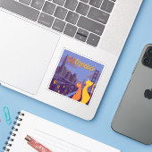 Cat Francisco Sticker (Laptop met iPhone)