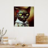 Cat Frankenstein Poster (Keuken)