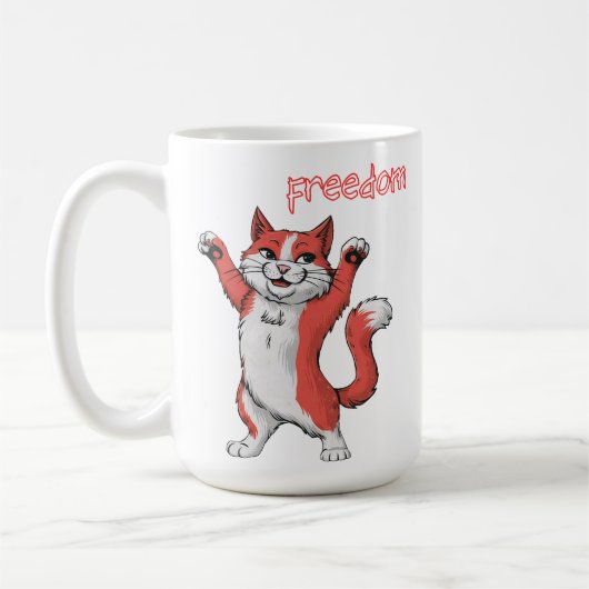 Cat Freedom Koffiemok (Links)