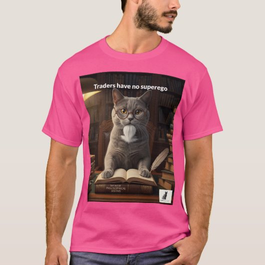 Cat Freud: Handelaren hebben geen superego T-shirt (Voorkant)