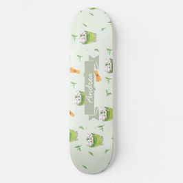 Cat Froth Matcha Green Tea Pattern Persoonlijk Skateboard