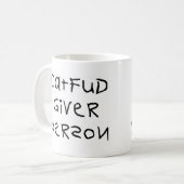 Cat Fud Giver Person Koffiemok (Voorkant links)