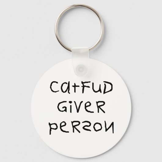 Cat Fud Giver Person Sleutelhanger (Voorkant)