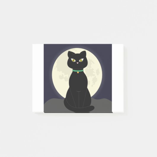 Cat Full Moon Night Moon Halloween Pet Magic Post-it® Notes (Voorkant)